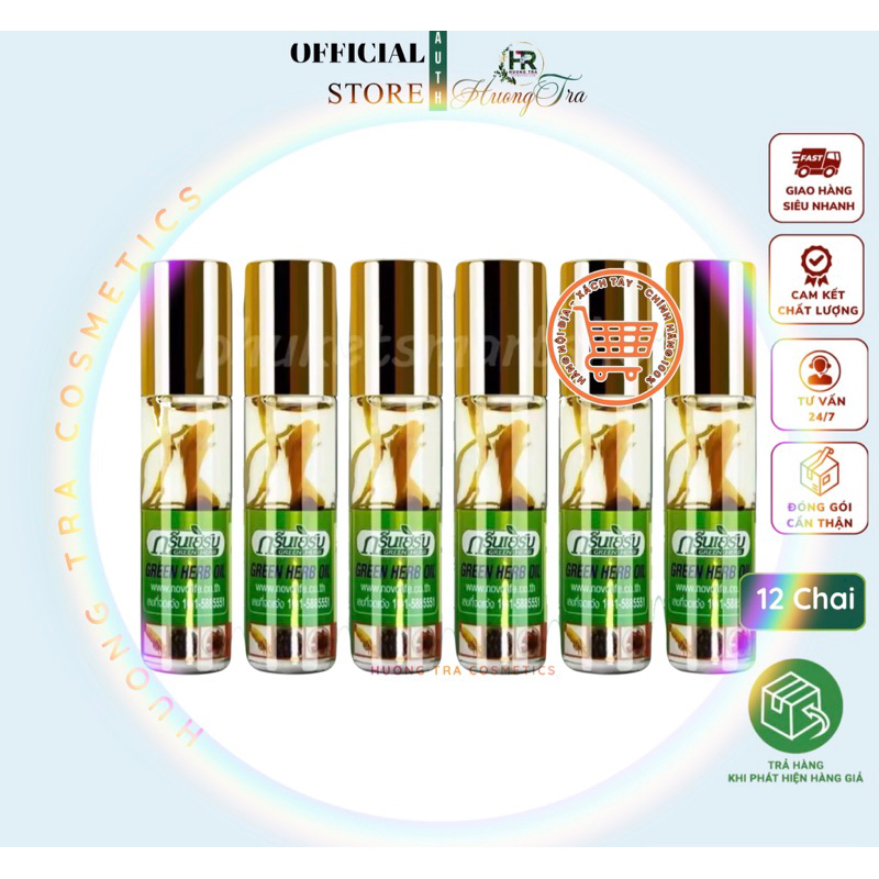Combo 12 Chai Dầu Sâm Green Herb Oil (loại 1)