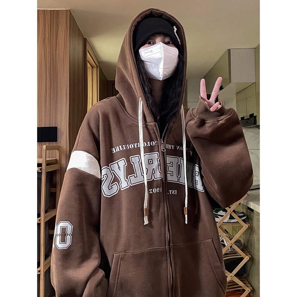 Áo Khoác Hoodie Zip FKZ Unisex BRIERLY Chất Nỉ Bông Ulzzang Thu Đông Nam Nữ Form Rộng