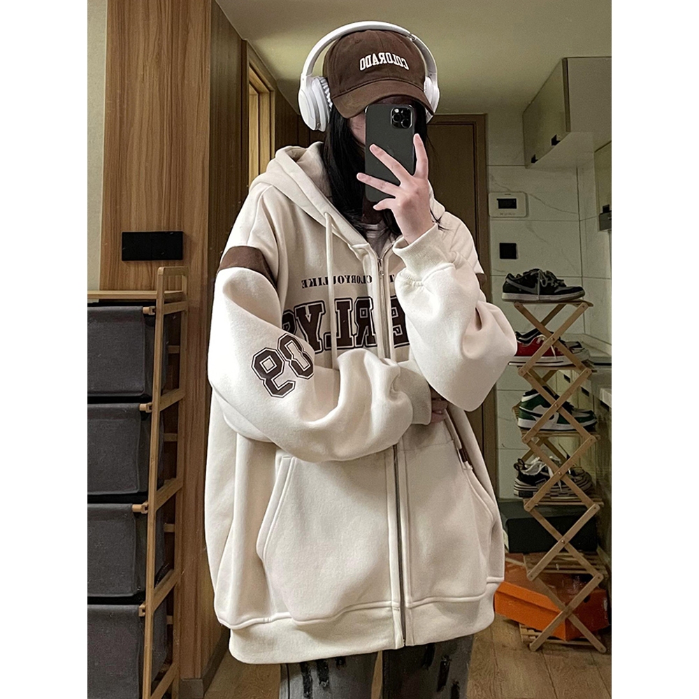 Áo Khoác Hoodie Zip FKZ Unisex BRIERLY Chất Nỉ Bông Ulzzang Thu Đông Nam Nữ Form Rộng