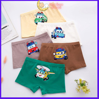 COMBO 5 Quần lót bé trai Boxer Cotton Cartoon Boy