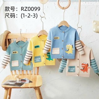 Áo len cài giữa sơ sinh bé trai