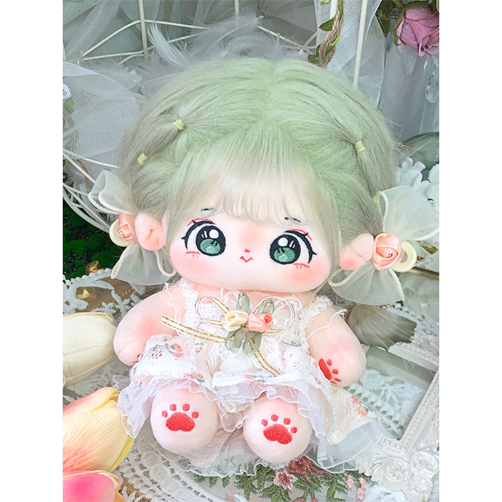 Búp bê không thuộc tính tóc tơ Ếch Con, Trà Đào và Đậu Phù 20cm
