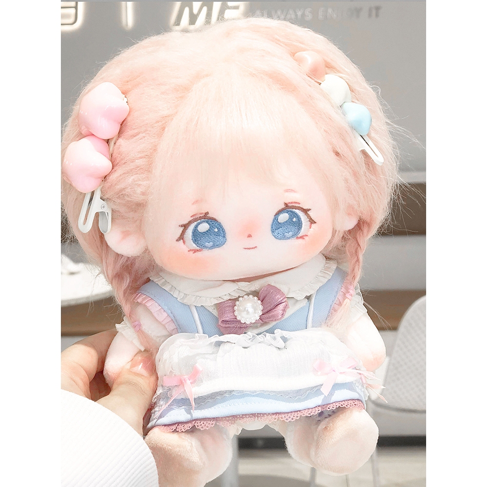 Búp bê không thuộc tính tóc tơ Ếch Con, Trà Đào và Đậu Phù 20cm