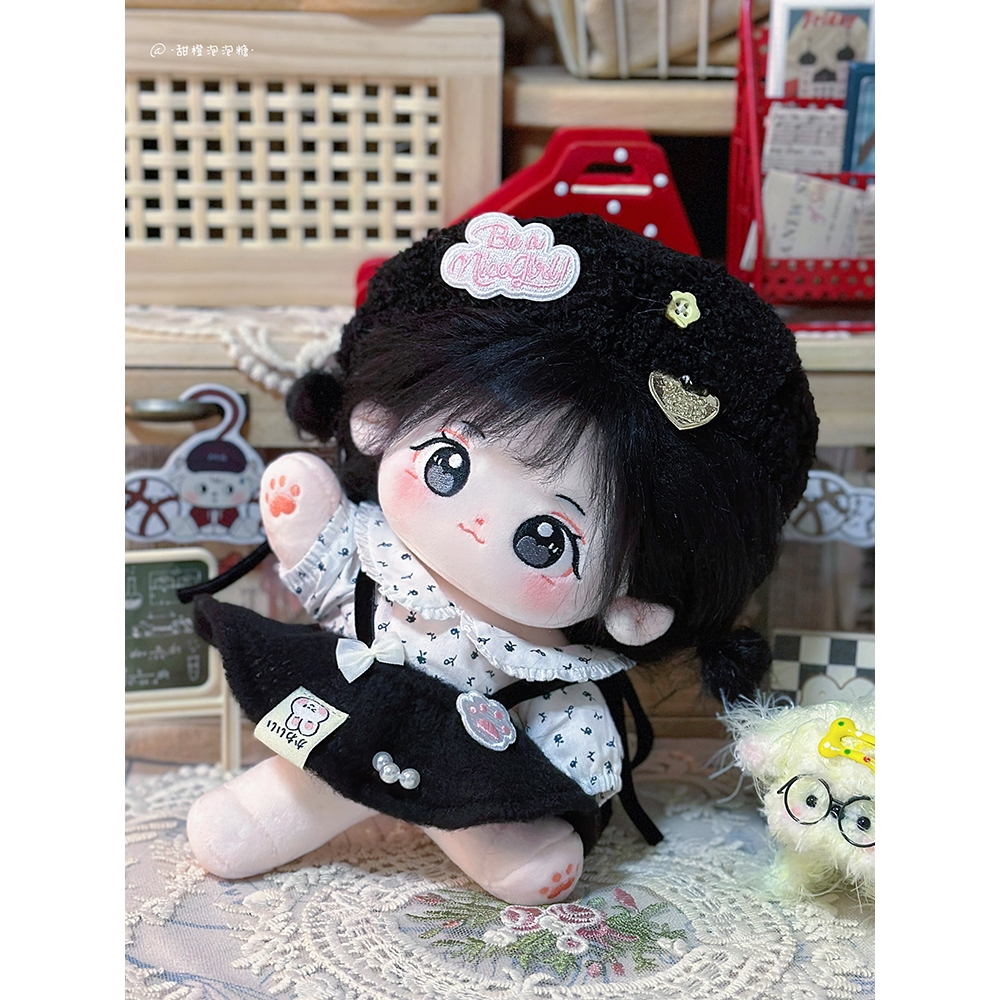 Búp bê không thuộc tính tóc tơ Ếch Con, Trà Đào và Đậu Phù 20cm