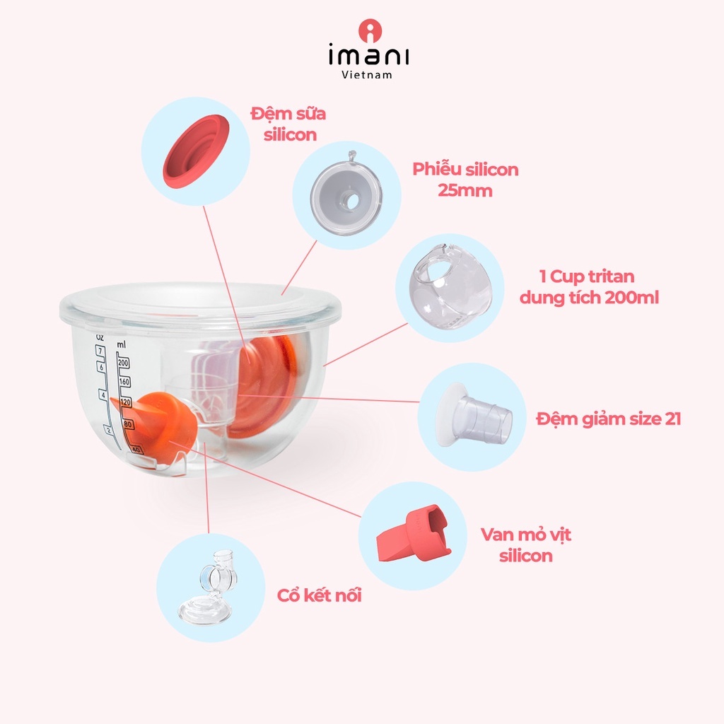 Cup hút sữa imani chính hãng