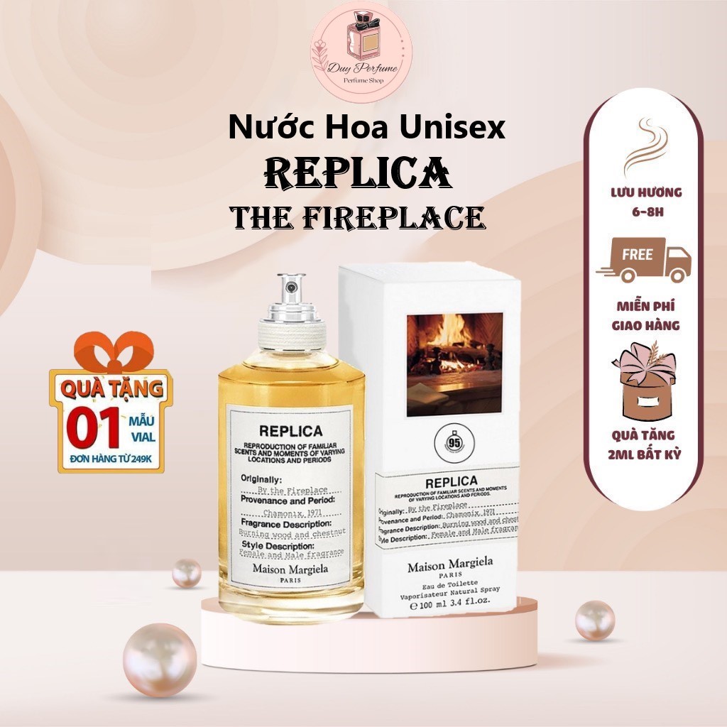 Nước hoa nam nữ unisex Maison Margiela Replica By the Fireplace EDT 100ml Thanh lịch, Cuốn hút, Nổi bật - Duy Perfume