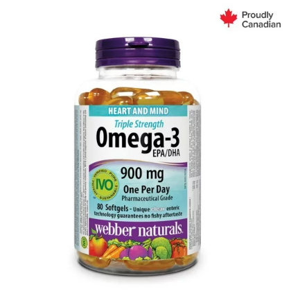 [Auth - bill mua sau ảnh] Dầu cá Omega 3 coQ10 900mg Webber Natural (date 2027)