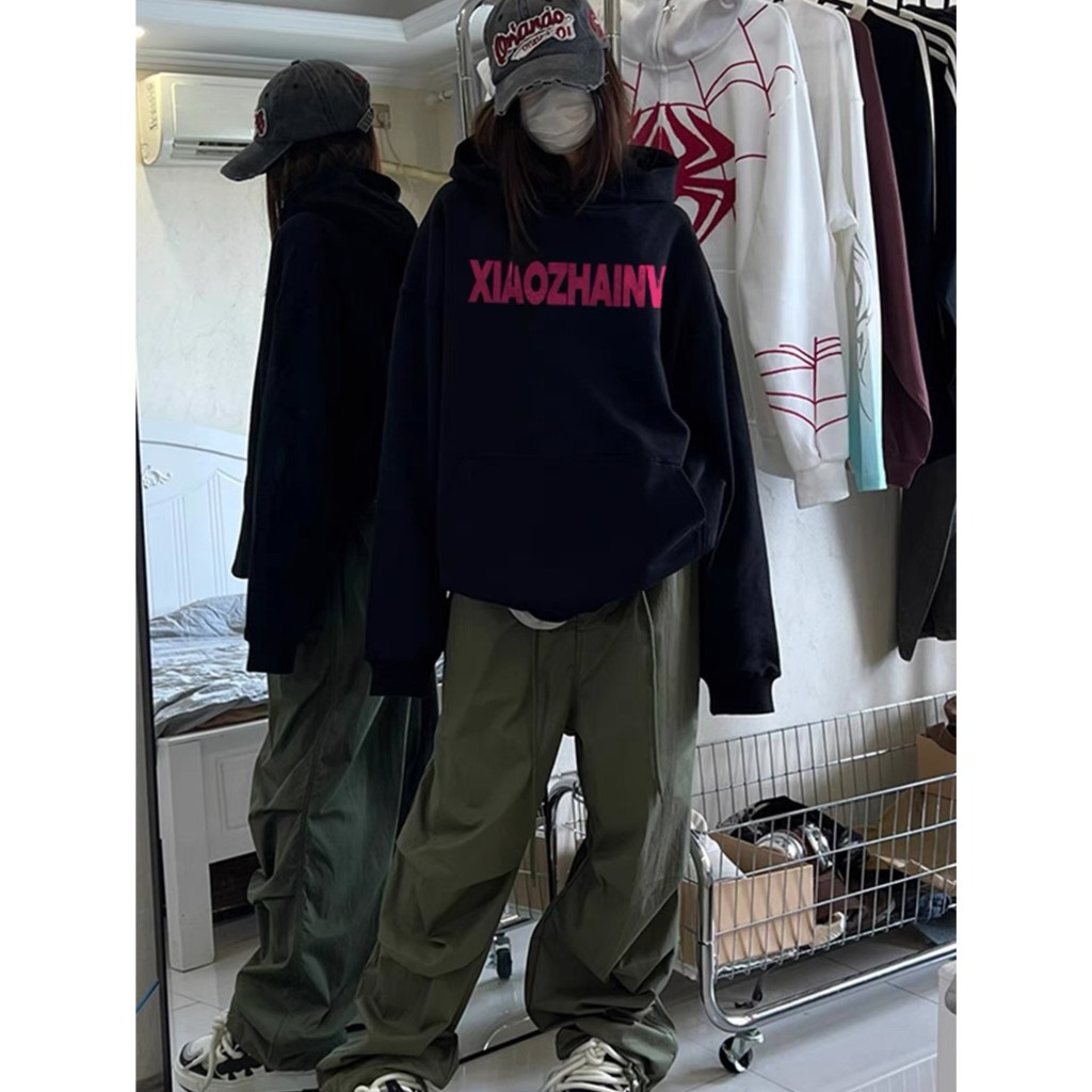 Hoodie xiao nỉ bông cực dày mịn ấm dáng rộng