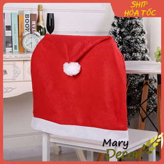 Bọc ghế Noel trang trí decor phòng ăn nhiều mẫu tạo không khí ấm áp lễ hội Marydecor