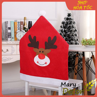 Bọc ghế ăn, bọc ghế noel trang trí giáng sinh co giãn mềm mịn chuẩn form dùng được cho toàn bộ ghế đơn bàn ăn