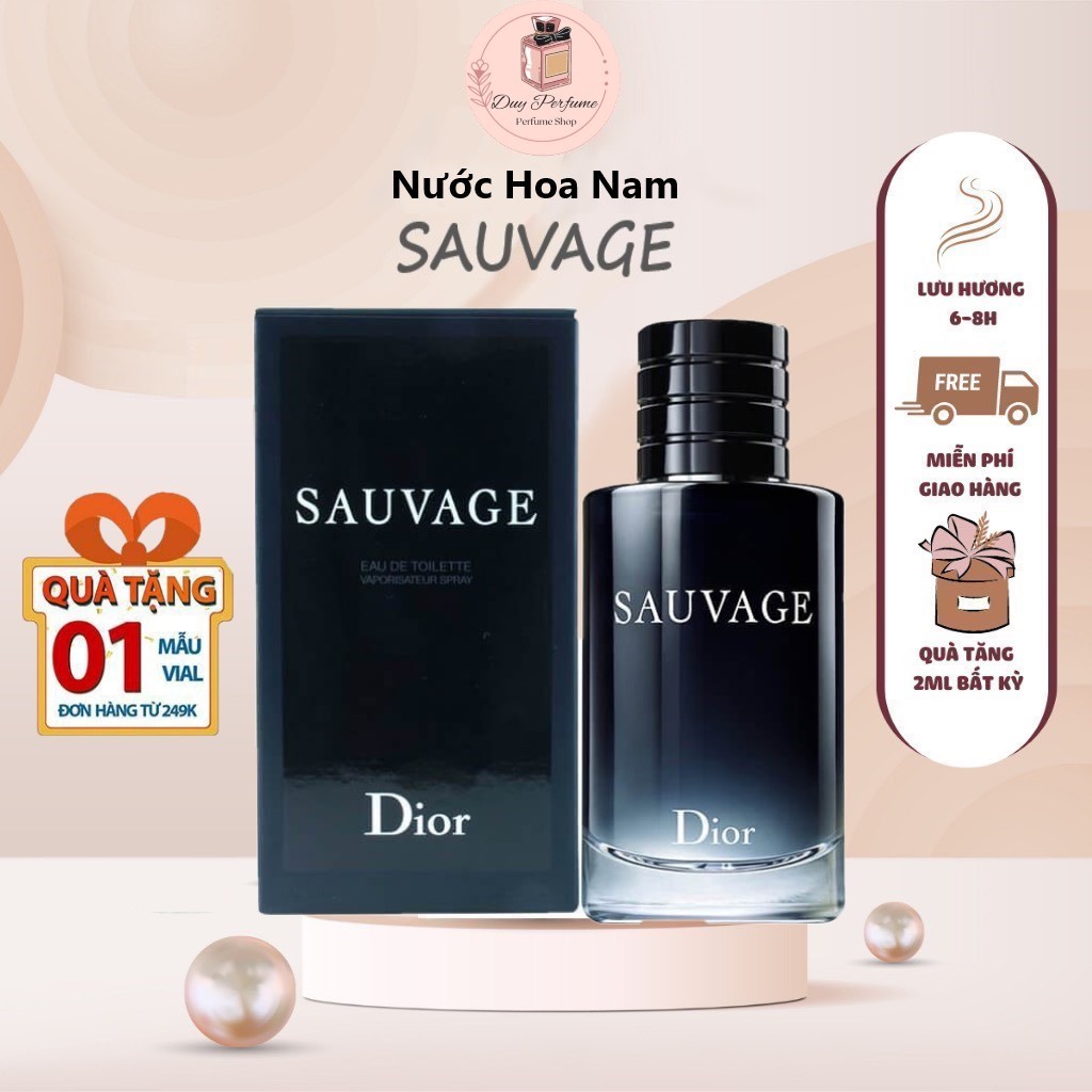 Nước Hoa nam 𝐃𝐈𝐎𝐑 Sauvage - Mùi thơm cực kỳ nam tính, sang trọng, lịch sự 10/100ml