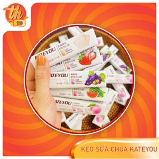 Kẹo Sữa Chua Hoa Quả Kate You, Kẹo Sữa Chua Hoa Quả Các Vị Nội Địa , Kẹo Mềm Trái Cây Thanh 17G