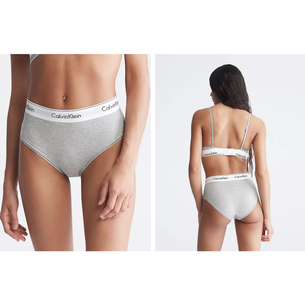 Quần Lót Nữ CK Cạp Cao Modern Cotton High Waist Bikini Bottom - Sofie Authentic