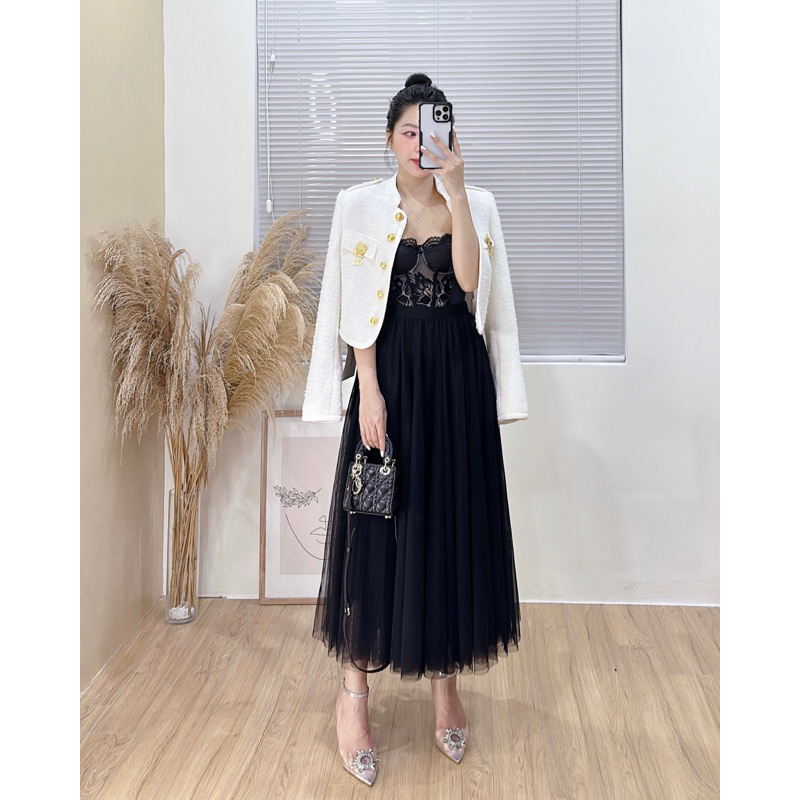 Cv1062 Chân váy xoè lưới