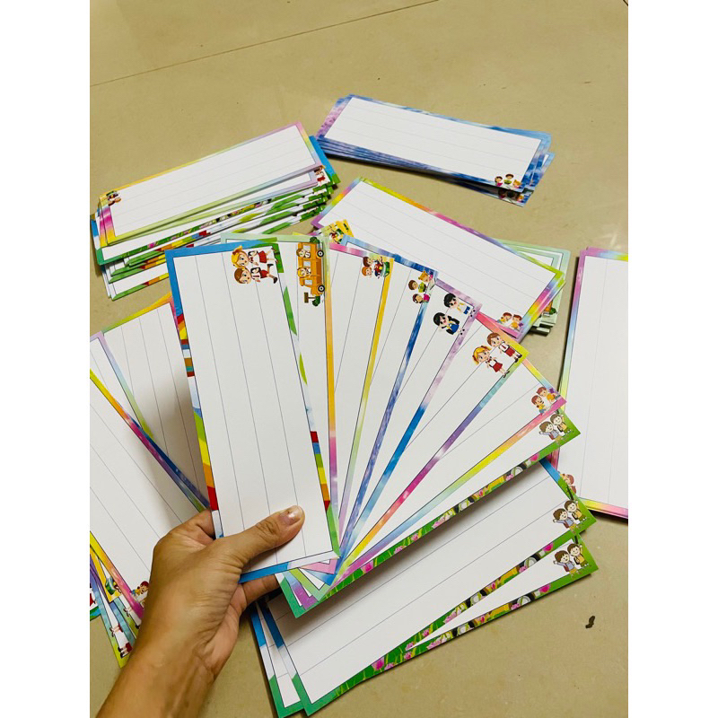 Thẻ từ trắng sẵn nam châm lá viết xoá được 7x20cm