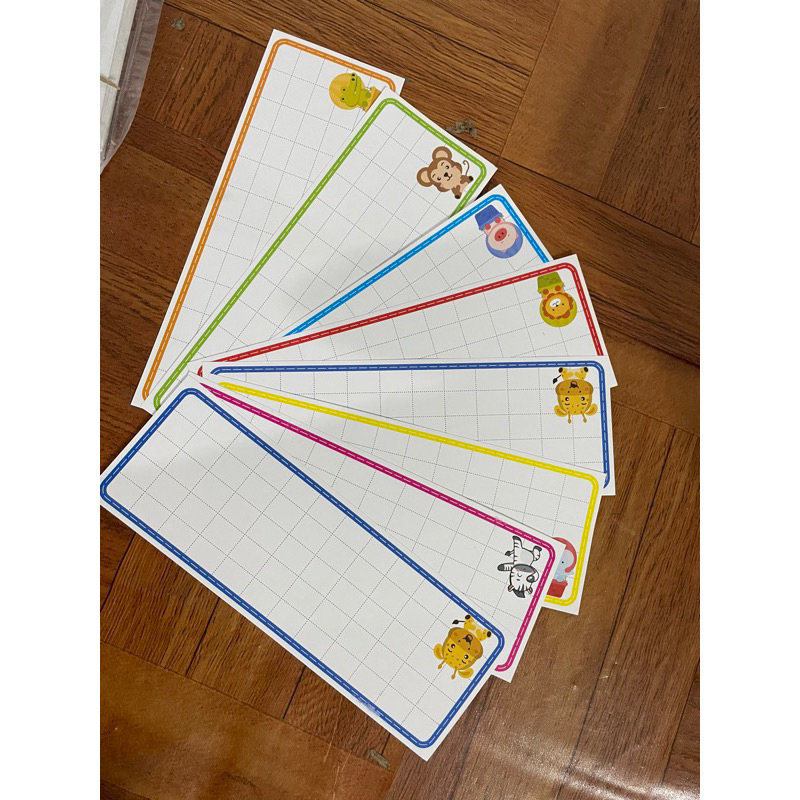 Thẻ từ trắng sẵn nam châm lá viết xoá được 7x20cm