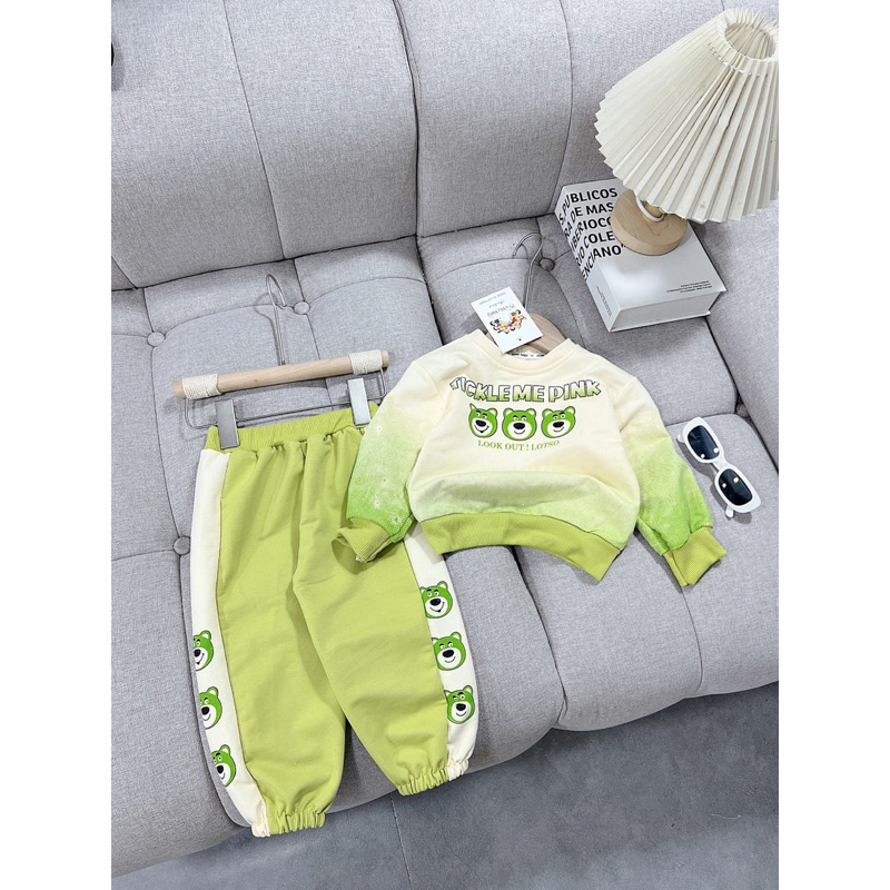 Bộ loang 3 mặt gấu lót cho bé