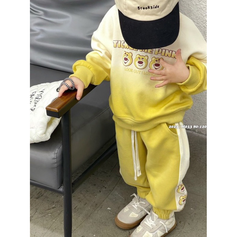 Bộ loang 3 mặt gấu lót cho bé