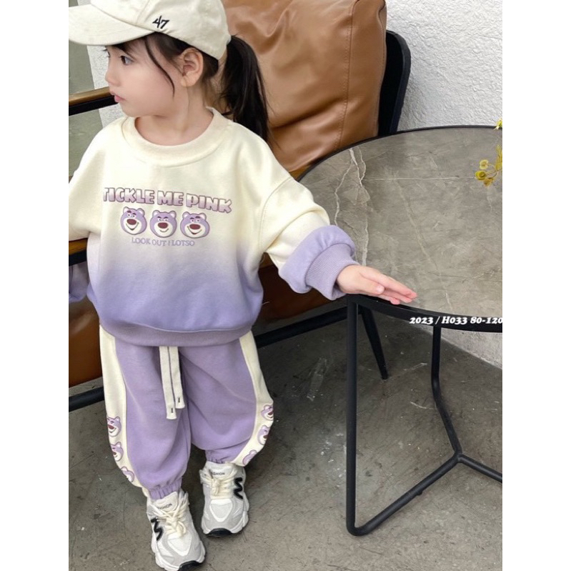 Bộ loang 3 mặt gấu lót cho bé