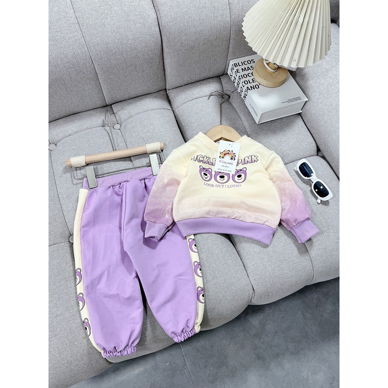 Bộ loang 3 mặt gấu lót cho bé