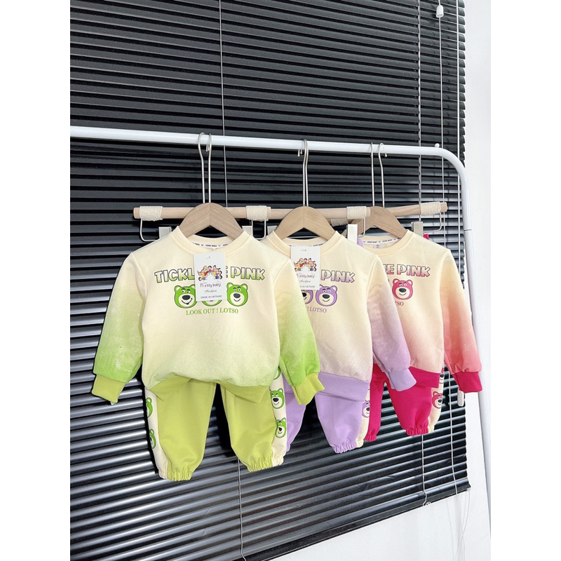 Bộ loang 3 mặt gấu lót cho bé