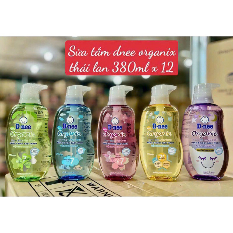 (Mẫu Mới Nhất 2023)Sữa Tắm Gội toàn Thân D-nee Baby cho bé từ 0-36tháng tuổi (380ml)