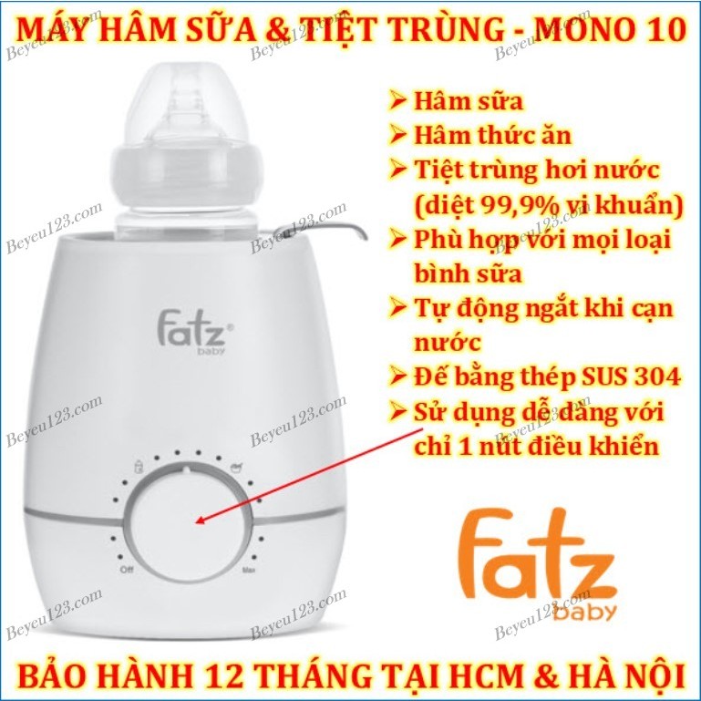 Máy hâm sữa Fatzbaby Mono 2 FB3002SL , Mono 6 FB3001TN , Mono 10 FB3053SJ