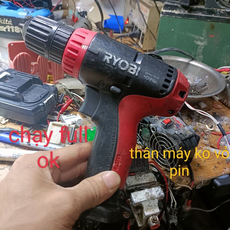 Khoan ryobi. máy pin sạc zin