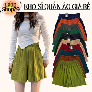 Quần short đùi nữ mặc nhà bigsize siêu mát thun dập ly nhiều màu , quần Short nữ thun  dập ly loại 1
