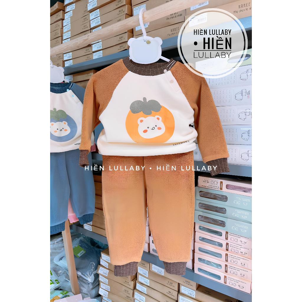 Bộ dài tay bomber nỉ lông Goodmama cho bé trai, bé gái