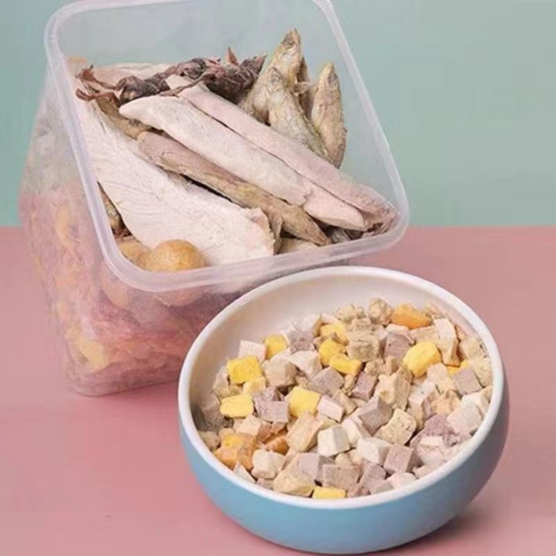 500g vụn thịt viên sấy cho chó, mèo.