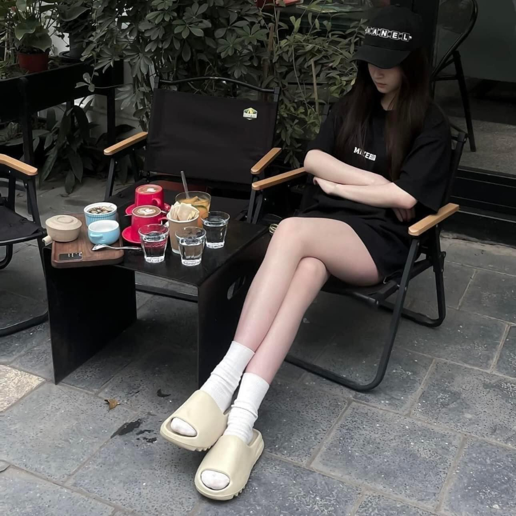 Chính Hãng Dép Bánh Mì Nam Nữ Yz ADI Bản Vân Nhám Cao Cấp 2023