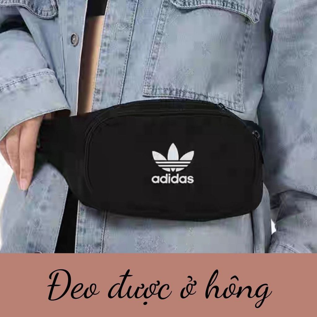 Túi bao tử nam adidas cao cấp chống nước mini , Túi đeo hông nam nữ chạy bộ onetop