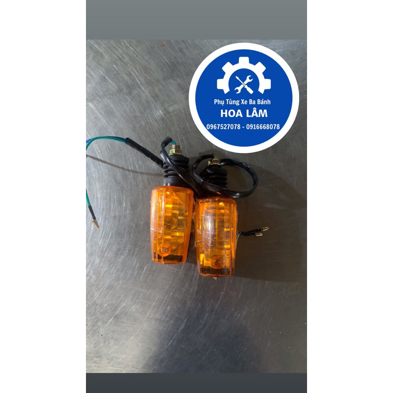 Xi nhan trước đầu tròn - vuông xe ba bánh - xe ba gác