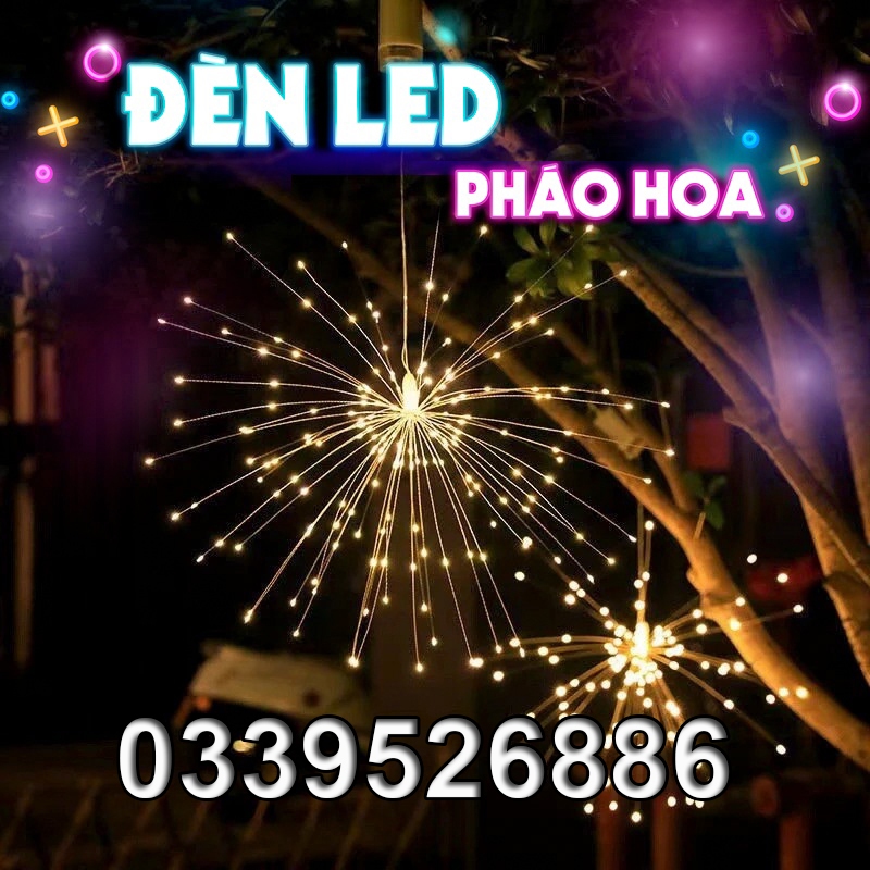 Đèn LED Pháo hoa Firework bộ 5 chùm 500 bóng  Trang trí Đèn Thả Pháo hoa DECOR Nhà cửa dịp Lễ Tết