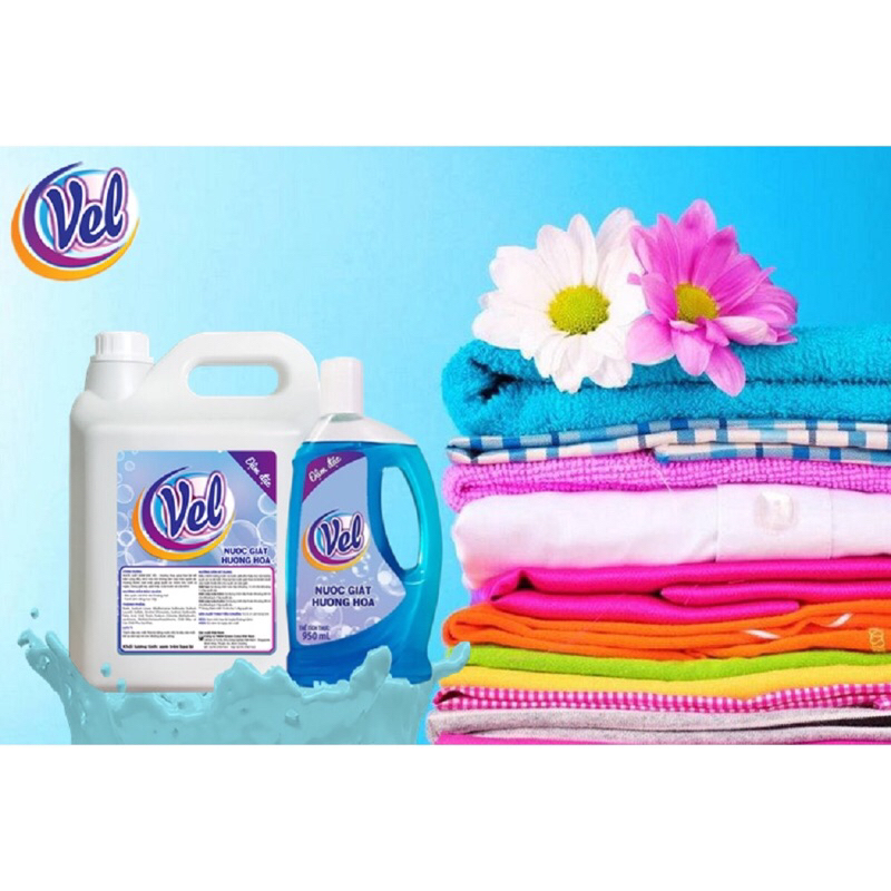 Nước Giặt Vel Đậm Đặc Hương Hoa 5 lít