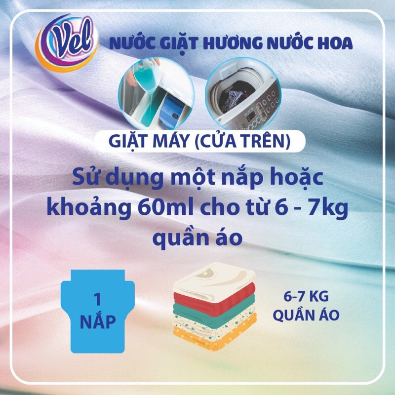 Nước Giặt Vel Đậm Đặc Hương Hoa 5 lít
