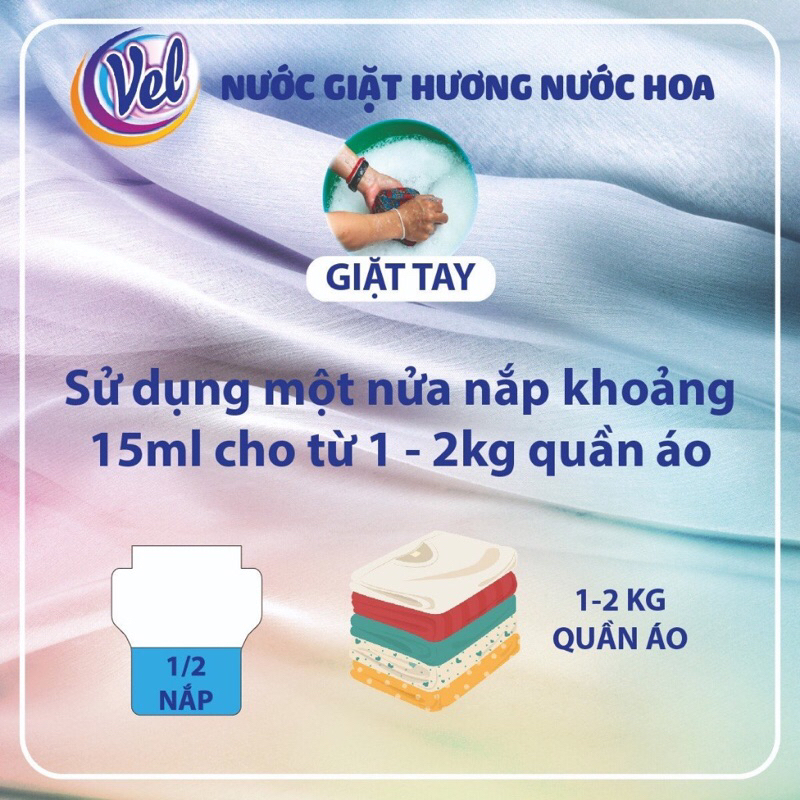 Nước Giặt Vel Đậm Đặc Hương Hoa 5 lít