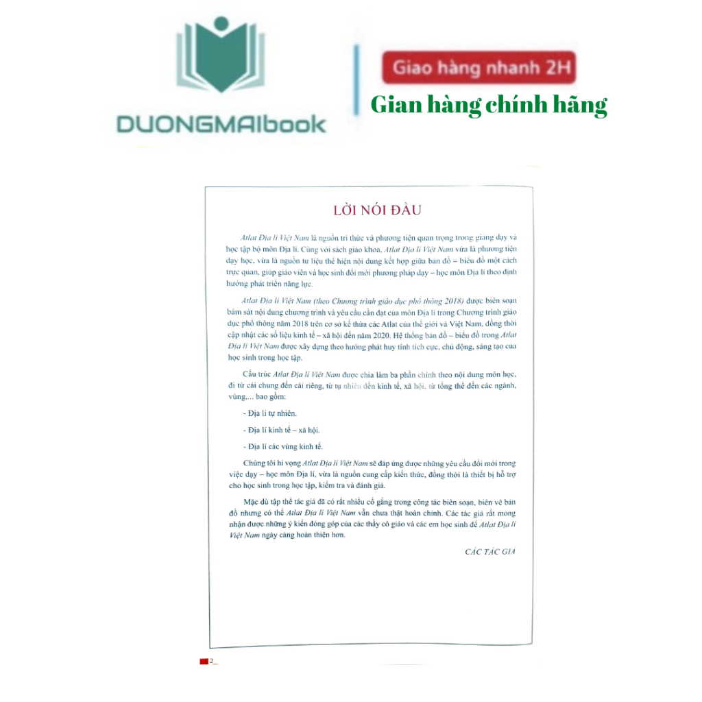 Sách- Atlat địa lí Việt Nam- Theo chương trình giáo dục phổ thông 2018