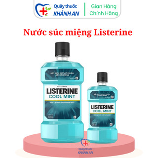 nước súc miệng diệt khuẩn giữ hơi thở thơm mát Listerine Coolmint 750ml
