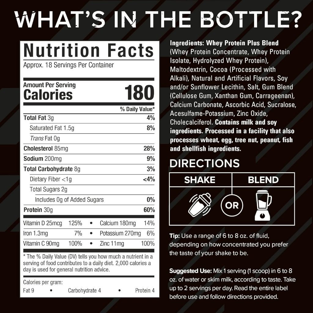 Whey Protein Plus bổ sung Vitamin C+ Kẽm ''Six Star'' hương vị tuyệt hảo : 830g