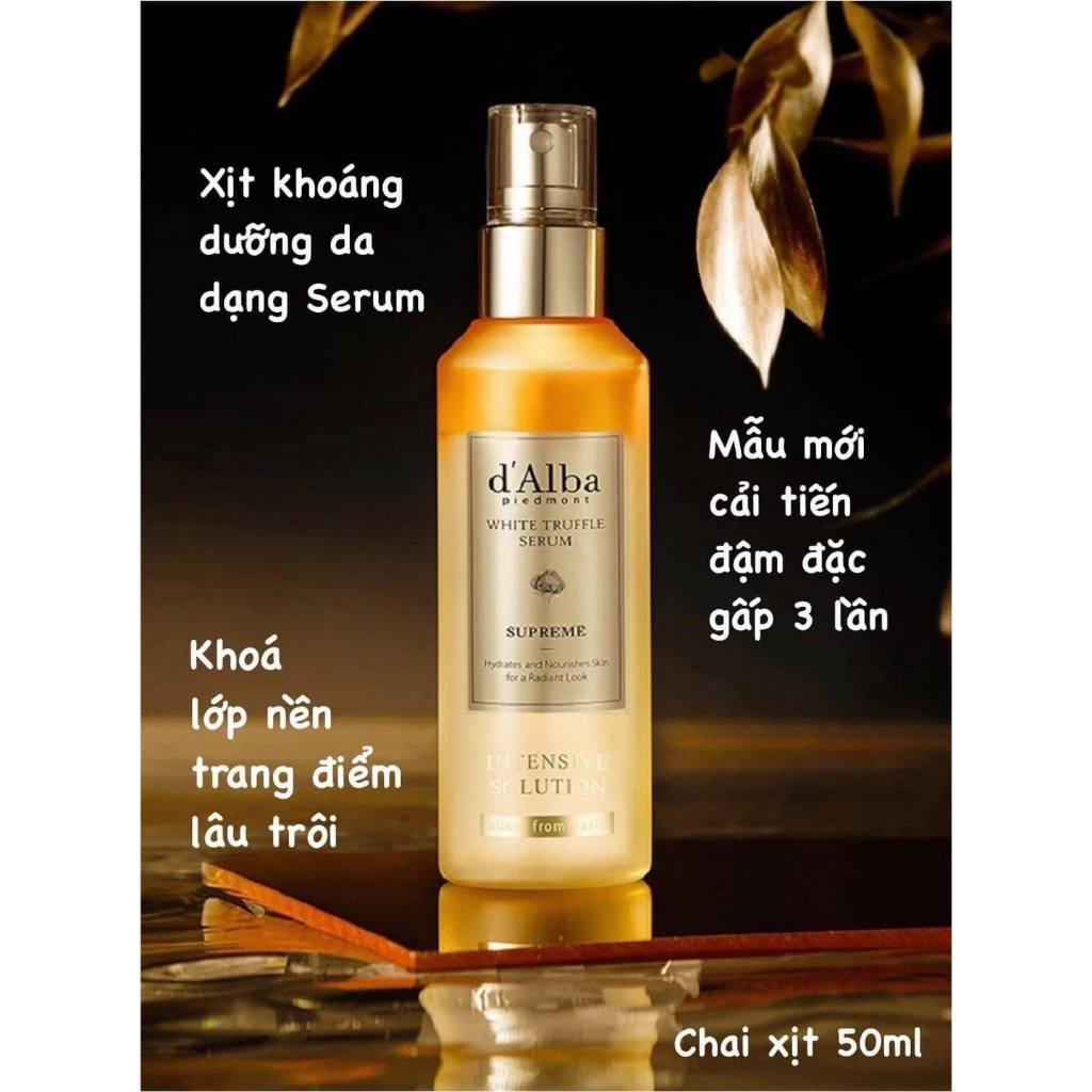 Serum xịt khoáng D'ALBA WHITE TRUFFLE SERUM SUPREME INTENSIVE SOLUTION