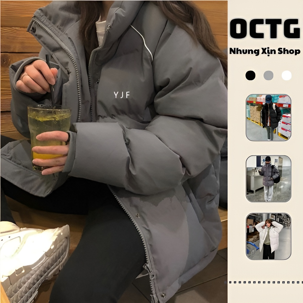 Áo khoác phao béo ú nam nữ Unisex form rộng dáng lỡ model FMMC/YJF