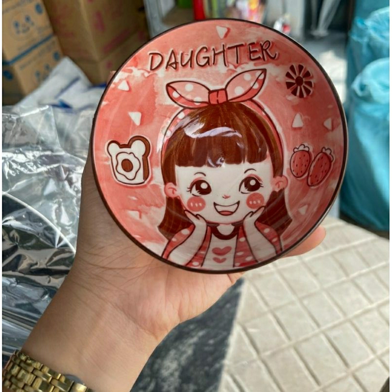 Bộ 4 bát sứ gia đình 5d siêu cute.