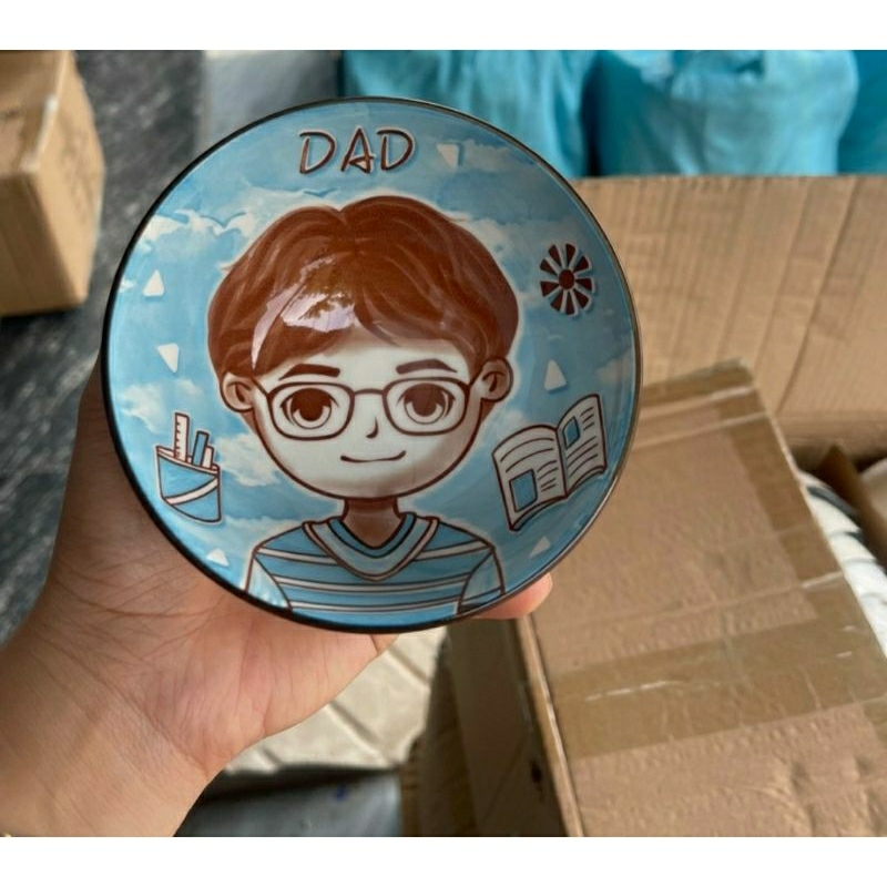 Bộ 4 bát sứ gia đình 5d siêu cute.