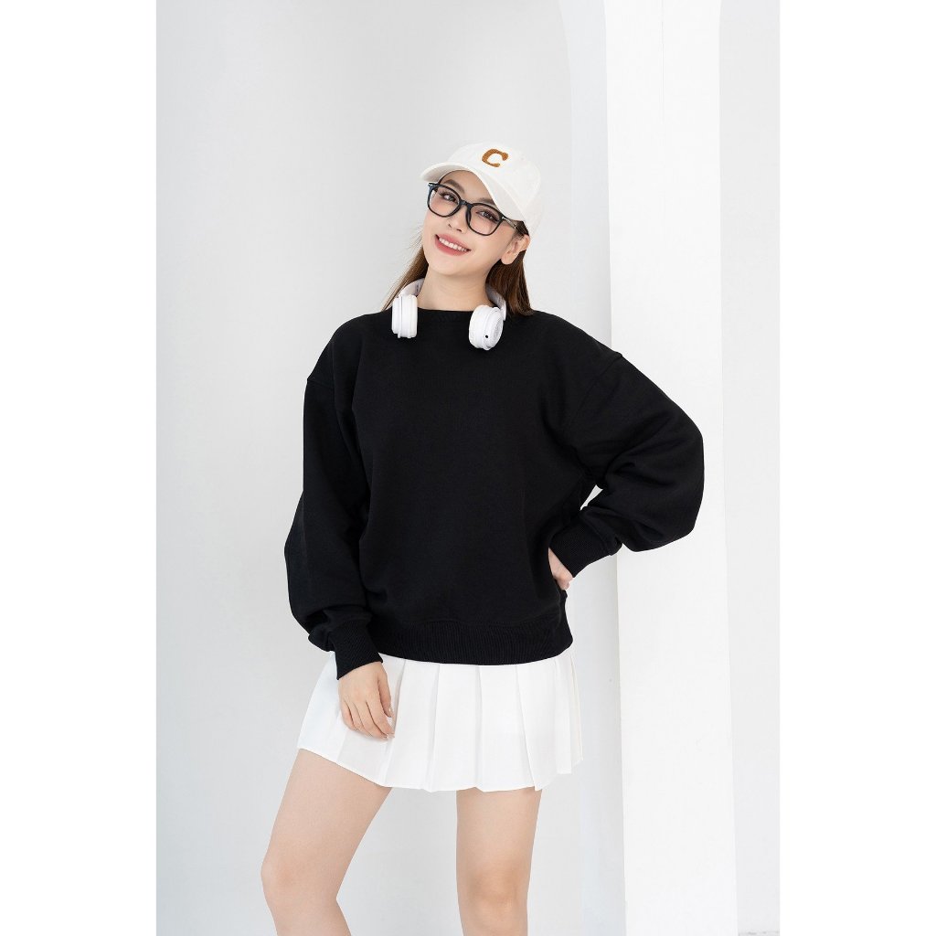 Áo sweater nữ in hình thời trang - Áo nỉ thu đông dáng rộng - Loza G0081