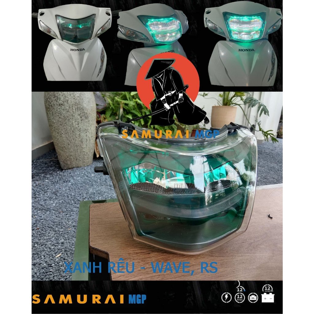 Đèn pha led 2 tầng Wave A S chính hãng - Samurai JP