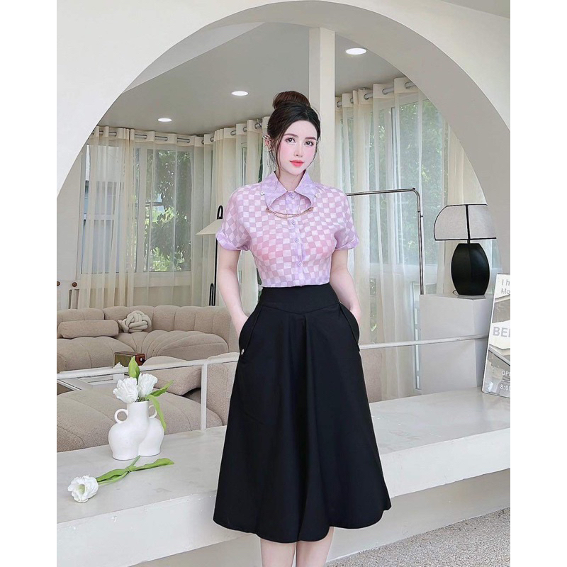 CHÂN VÁY CHỮ A CHE BỤNG SIÊU XINH