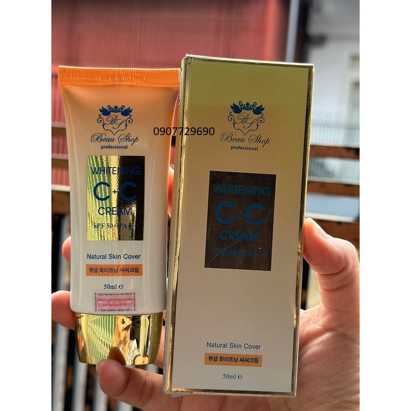 Kem CC cream whitening beau shop 50ml spf50/pa+++ hàn quốc