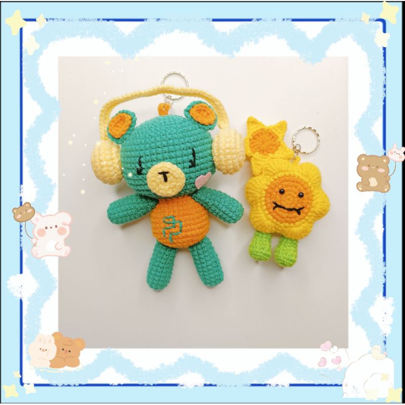 Móc khóa len handmade linh vật couple GMM